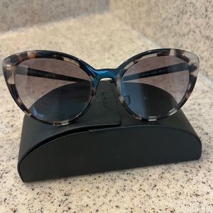 Prada Tortoise Cat-Eye Sunglasses with gray gradient lens